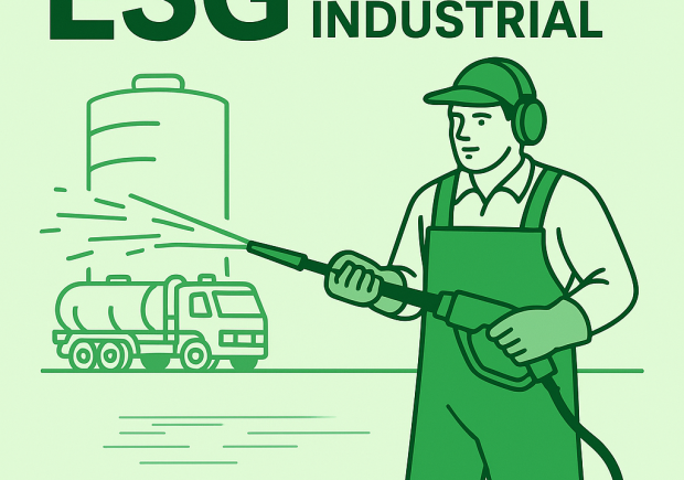 Ilustração: ESG na Limpeza Industrial